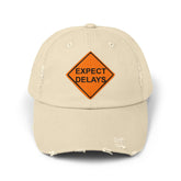 Expect Delays - Cotton Twill Distressed Baseball Cap - Witty Twisters Fashions